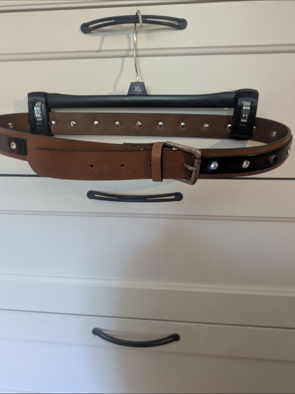 Sundance Brown Studded Leather Belt